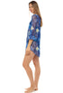 V-NECK BELL SLEEVE TUNIC - POWER MESH PRINT